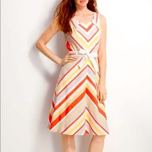 Lafayette 148 Nerissa Chevron Stripe dress size 10